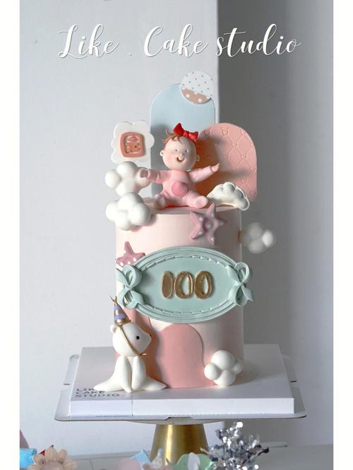 婴儿百岁生日蛋糕语句的相关图片