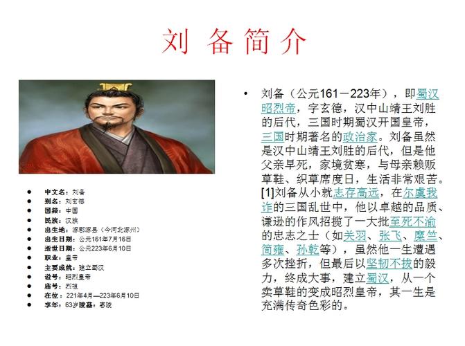 刘备的人物特点性格语句的相关图片